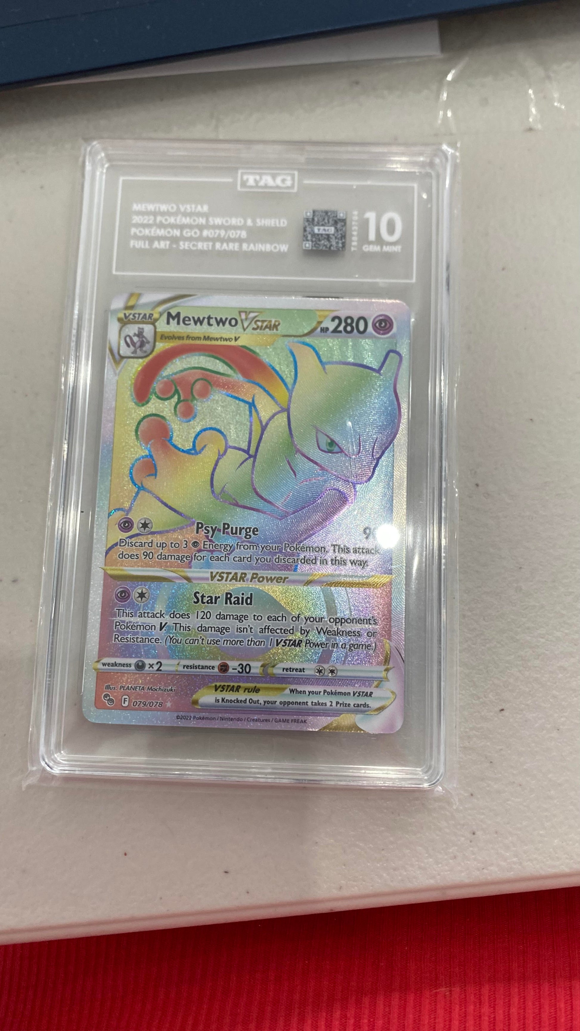 TAG: Grade 10 - Mewtwo VSTAR - 079/078 - Sword & Shield