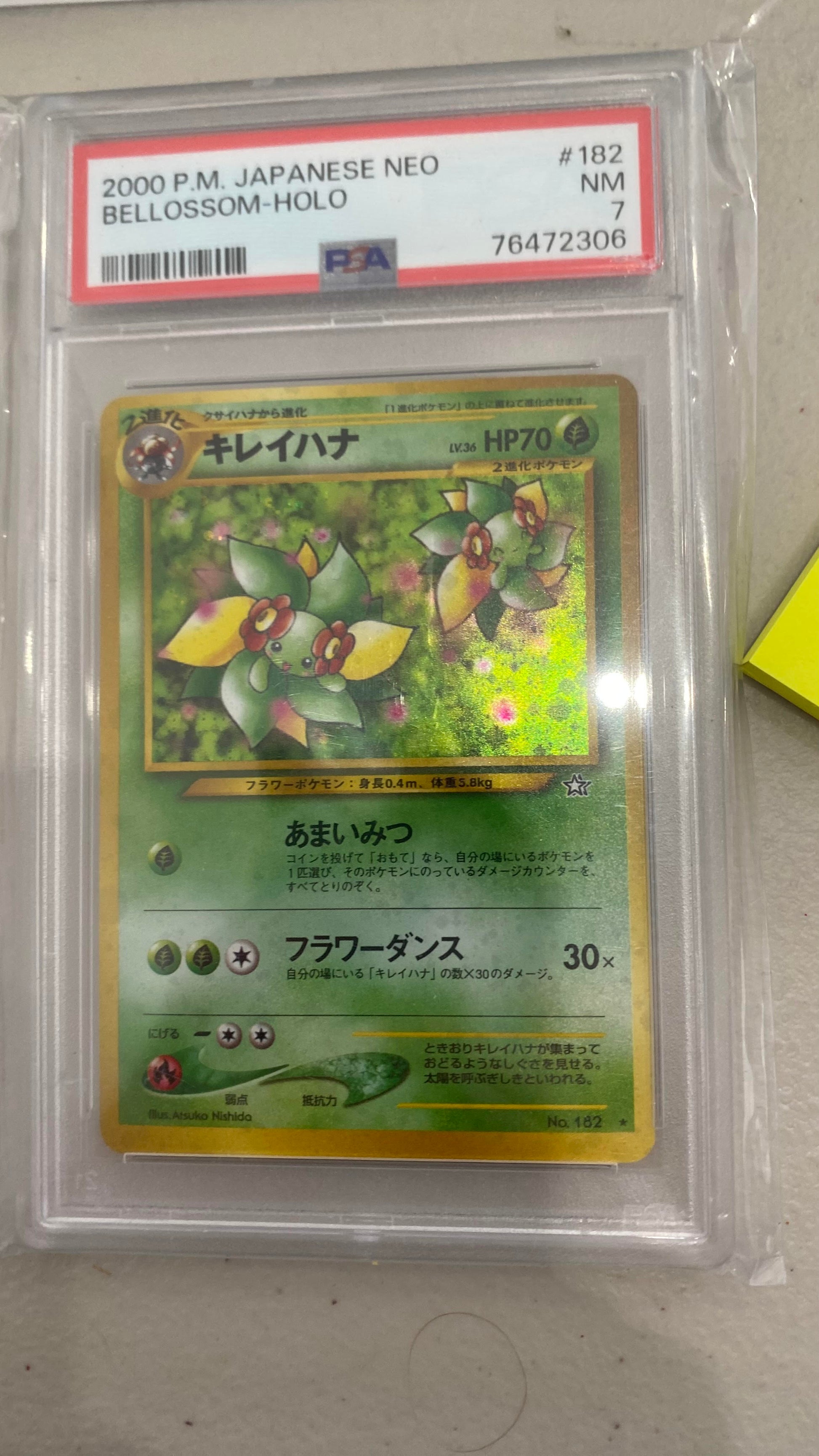 PSA: Grade: 7 - Japanese Holo Bellossom - No. 182