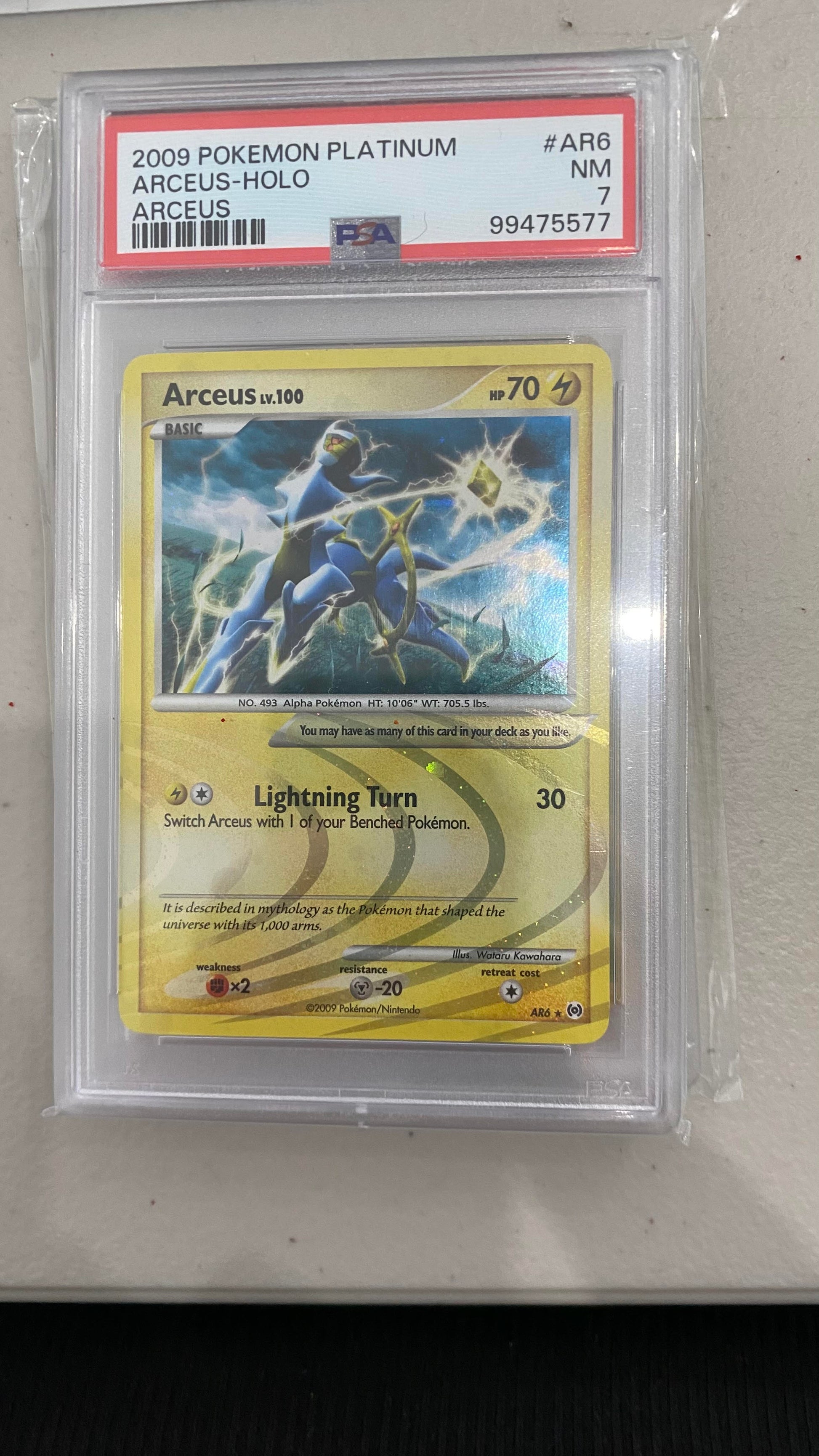 PSA: Grade 7 - 2009 Holo Pokemon Platinum Arceus - AR6