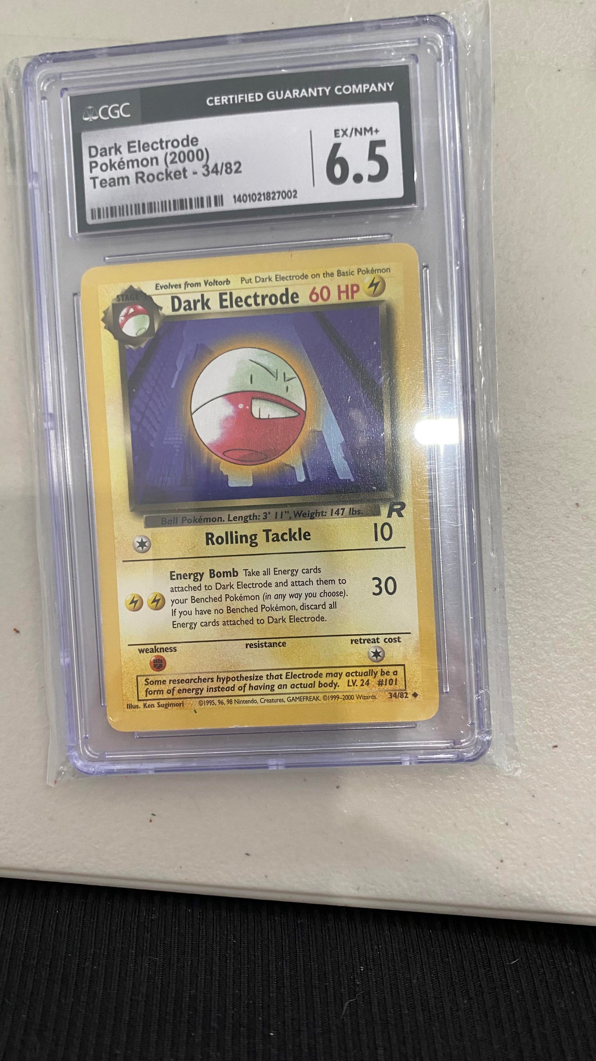 CGC: Grade: 6.5 - 2000 Unlimited Dark Electrode - 34/82 - Team Rocket