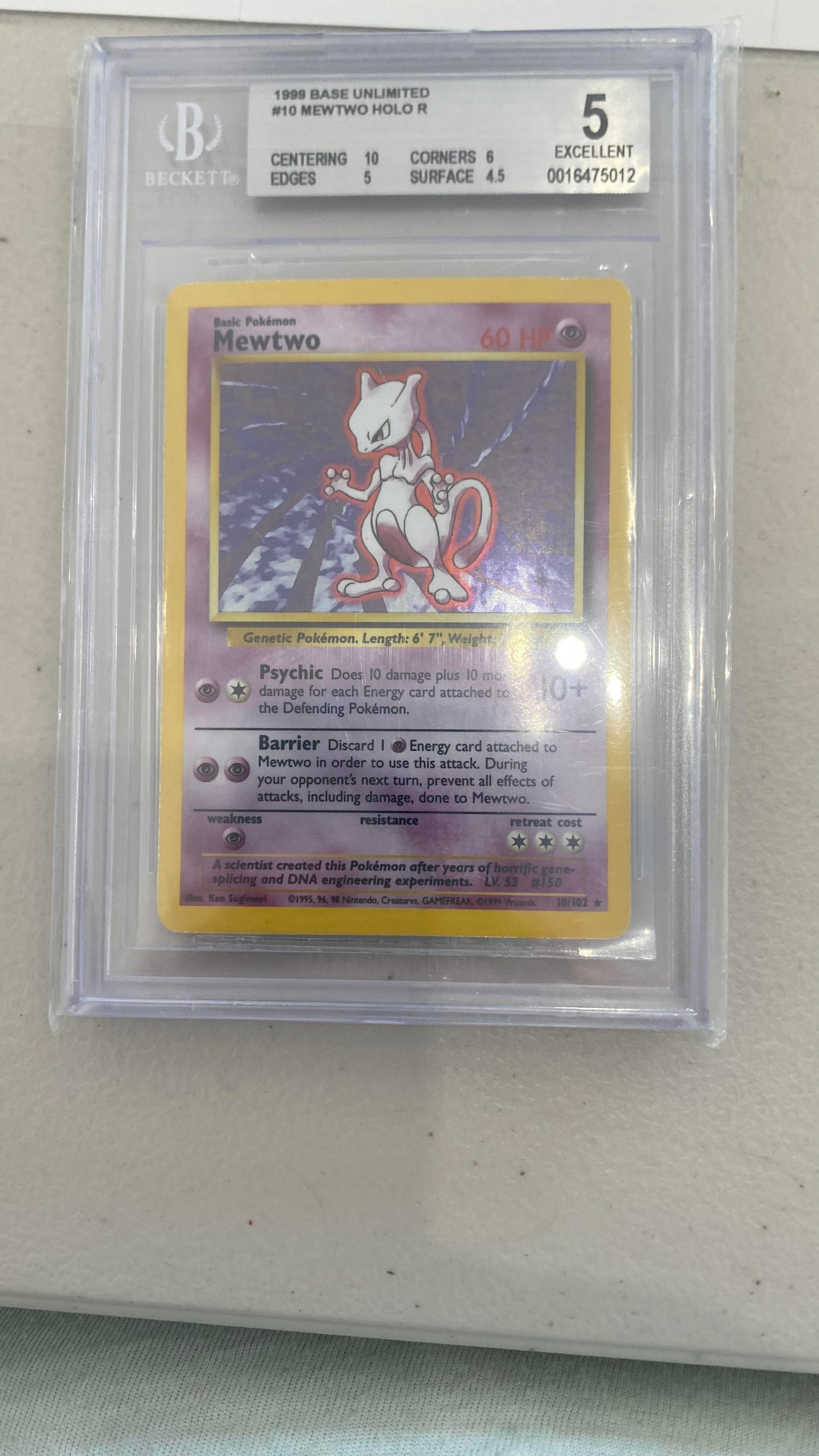 Beckett- Grade: 5 - 1999 Unlimited Holo Metwo - #10