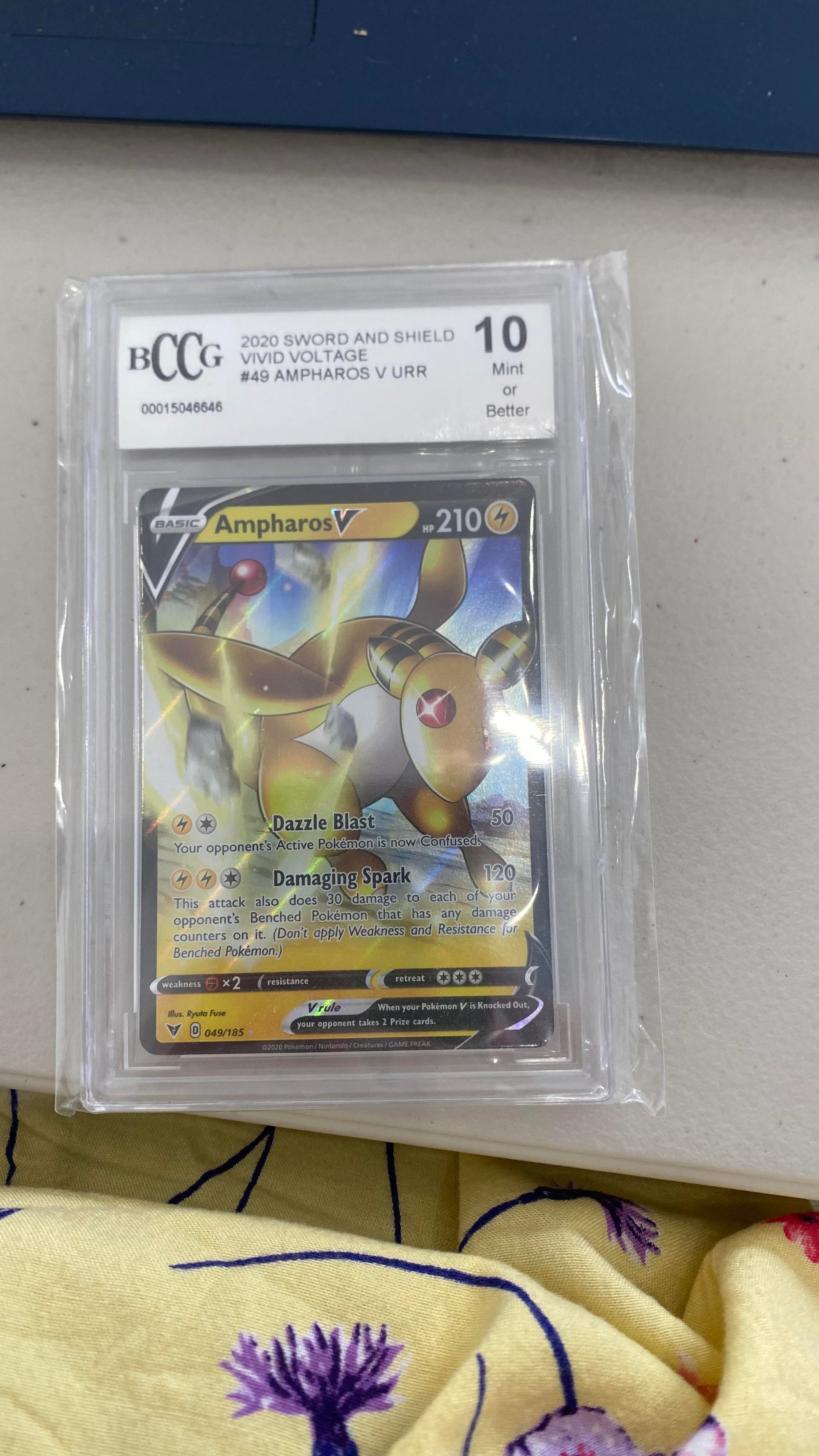 BCCG: Grade 10 - Ampharos V - 049/185 - Vivid Voltage