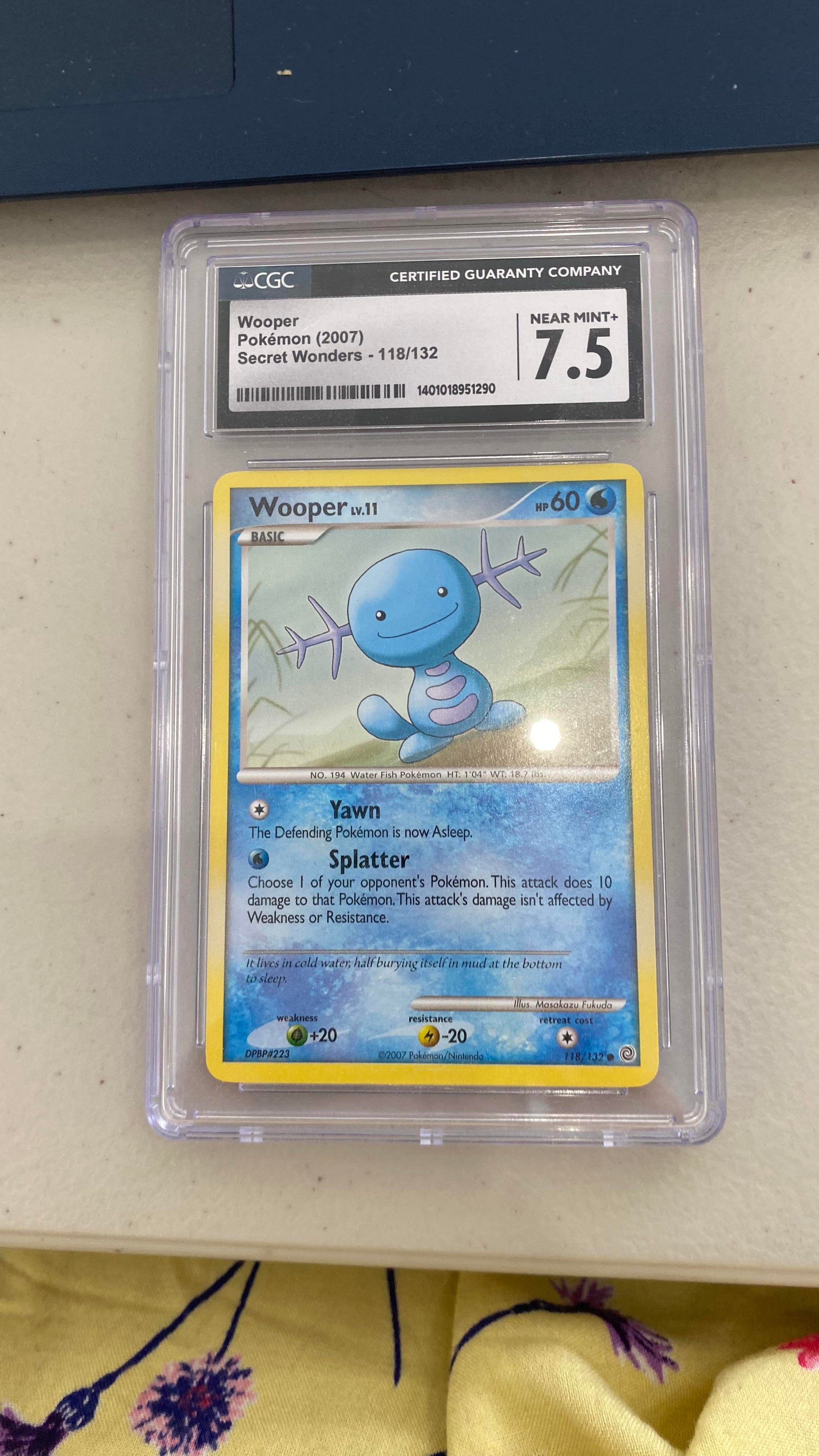 CGC: Grade 7.5 - Wooper - 118/132 - Secret Wonders