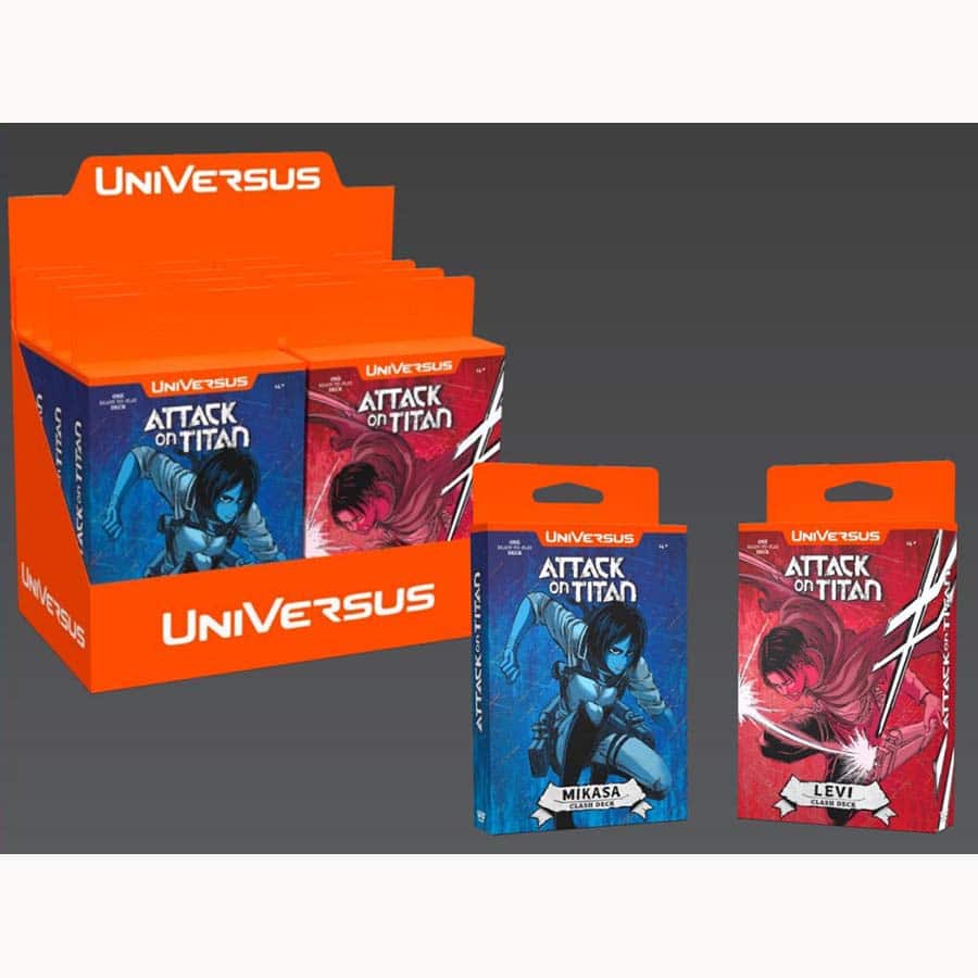 UNIVERSUS CCG: ATTACK ON TITAN: BATTLE FOR HUMANITY CLASH DECK DISPLAY