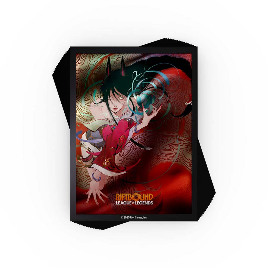 Image of RIFTBOUND TCG: LEAGUE OF LEGENDS: SET 1 ORIGINS: AHRI ART SLEEVES (100CT)