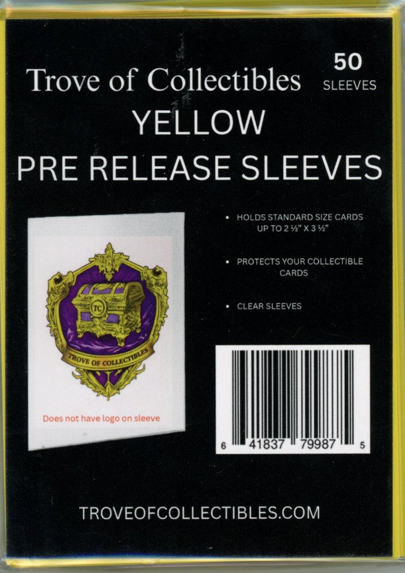 Image of Trove of Collectibles Pre Release Sleeves Yellow 50ct